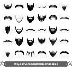 Beard Clipart, Beard Clip Art, Moustache Clipart, Mustache Clip Art ...