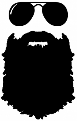 Rugged Beard With Sunglasses Car or Truck Window Decal Sticker - Rad ...