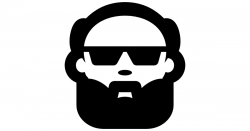 Bald man face with beard and sunglasses - Free people icons