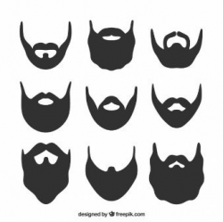 Beard silhouette set | Лук | Pinterest | Silhouettes