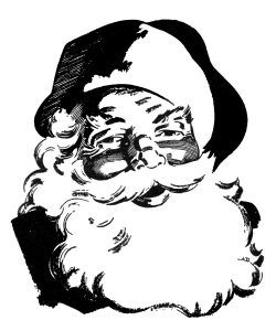 Retro Christmas Clip Art - Wonderful Santa - The Graphics Fairy