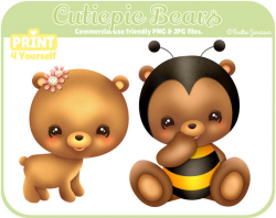 Bear Clipart. Adorable Teddybear Clipart. Teddy Clipart. Cute ...