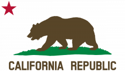 Clipart - Flag of California (Bear, Star, Plot, Title, Solid ...