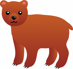 Cute Brown Bear - Free Clip Art