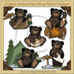 Outdoor Bears Collection Graphics Clip Art Download : Scrappin ...