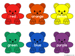 Rainbow Bear Colors Printable - Simple Fun for Kids
