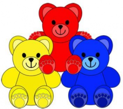Little Colored Bears Clip Art Make your own math materials with this ...