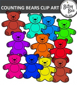 TEDDY BEAR COUNTERS CLIP ART FREEBIE by Bitsybee | TpT