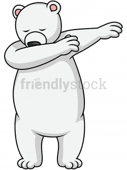 Dabbing Polar Bear Cartoon Vector Clipart | White polar bear ...