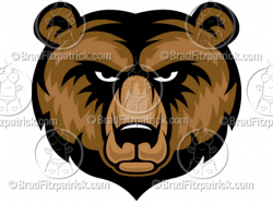 Cartoon Bear Clip Art | Bear Graphics | Bear Mascot Clipart Icon ...