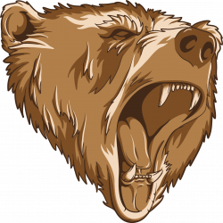 Clipart - Roaring Bear Mascot (Remix)