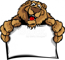 Happy Cute Bear Mascot Holding Sign Stock Vector - FreeImages.com