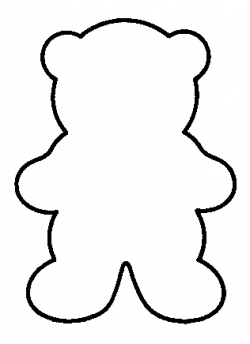 Outline Teddy Bear Coloring Page Cut Out Allentown Pa News - ClipArt ...