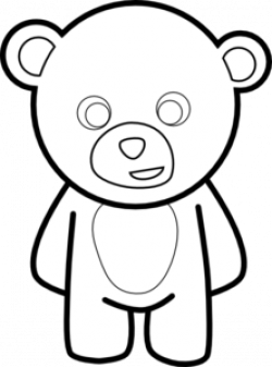 Teddy Bear Outline Clip Art at Clker.com - vector clip art online ...