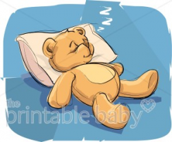 Sleeping Teddy Bear Clipart | Teddy Bear Baby Clipart