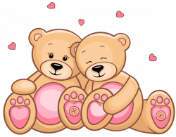 Valentines Day Teddy Couple PNG Clipart Picture | Love ...