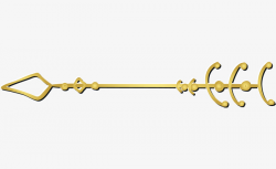 Little Fresh Gold Arrow, Beautiful, Golden, Line PNG Image and ...