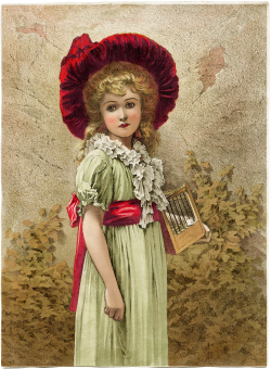 Melancholy Victorian Girl Beautiful Free Clip Art | Old Design Shop Blog