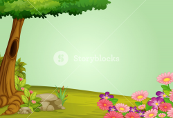 illustration of beautiful nature and greenery Royalty-Free Stock ...