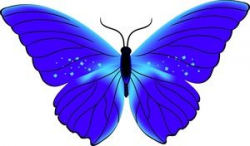 Butterfly Clipart Image - Beautiful Blue and Purple Butterfly ...