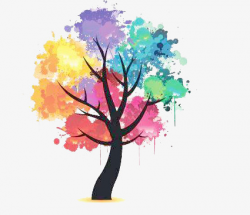 Cartoon Painted Trees, Hand Painted, Trees, Beautiful Tree PNG Image ...