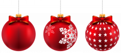 Beautiful Red Christmas Balls PNG Clip-Art Image | Gallery ...