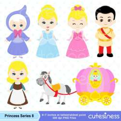 Cinderella Digital Clipart, Princess Digital Clipart, Princess ...