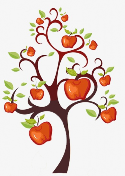 Beautiful Cartoon Cute Apple Tree, Beautiful, Fine, Cartoon PNG ...