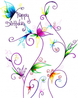 beautiful butterfly happy birthday images | Happy Birthday Ashleigh ...