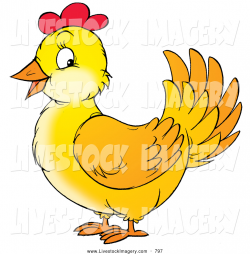 Pretty clipart hen - Pencil and in color pretty clipart hen