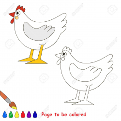 Beautiful Hen Pictures For Kids A Girl Feeding Her Pet Cartoon ...
