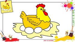 Beautiful Hen Pictures For Kids A Girl Feeding Her Pet Cartoon ...