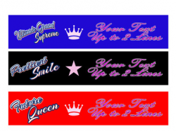 WOW! Custom full color sash with Title on shoulder and glitter clip ...