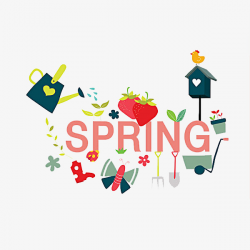 Beautiful Spring, Cartoon, Jane Pen, Word Art PNG Image and Clipart ...