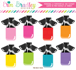 Makeup Brushes Beauty Clipart – Erin Bradley/Ink Obsession Designs