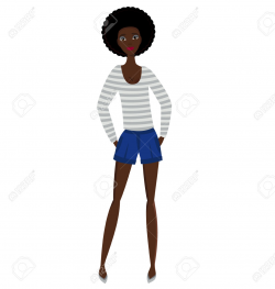 Black woman beauty clipart