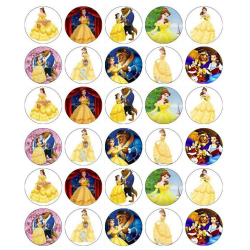 Beauty and the Beast Edible Cupcake Toppers | Beauty and the Beast ...