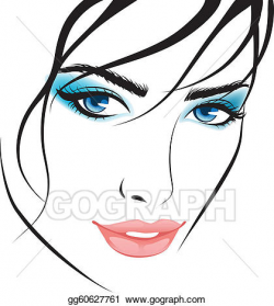 Vector Stock - Beauty girl face. design elements. Clipart ...
