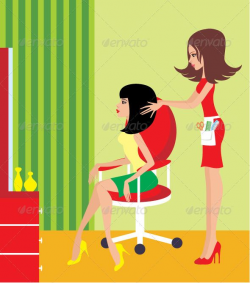 Woman in a beauty salon | Salons, Woman and Illustrations