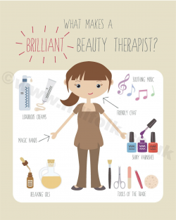 Beauty Therapist art print INSTANT DOWNLOAD professions ...