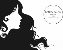 Beauty salon advertisment black white design woman ornament Free ...