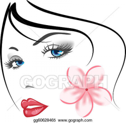 EPS Illustration - Beauty face girl . Vector Clipart gg60628465 ...