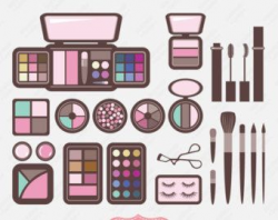 Cosmetic Kit Clip Art | Popular items for makeup clip art on ...
