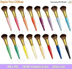 50% OFF Makeup Brush Clipart, Makeup Brush Clip Art, Cosmetic ...