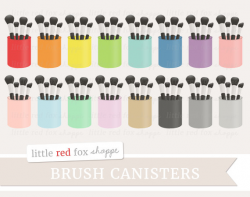 Makeup Brush Clipart, Canister Clip Art, Make Up Brushes Clipart ...
