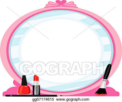 Drawing - Beauty mirror. Clipart Drawing gg57174615 - GoGraph