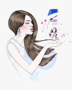 Illustration Shampoo Ad, Illustration Beauty, Decorative ...