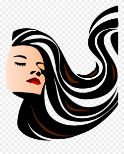 Woman Girl Brunette Beauty Face Png Image - Long Hair Clip ...