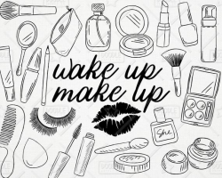 Doodle Makeup Clipart Vector Pack, Cosmetics Clipart, Fashion, Beauty  Clipart, Blog Clipart, Makeup Graphics, Makeup Sticker, SVG, PNG file