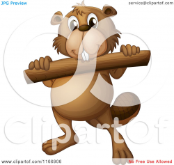 Beaver clipart log - Pencil and in color beaver clipart log